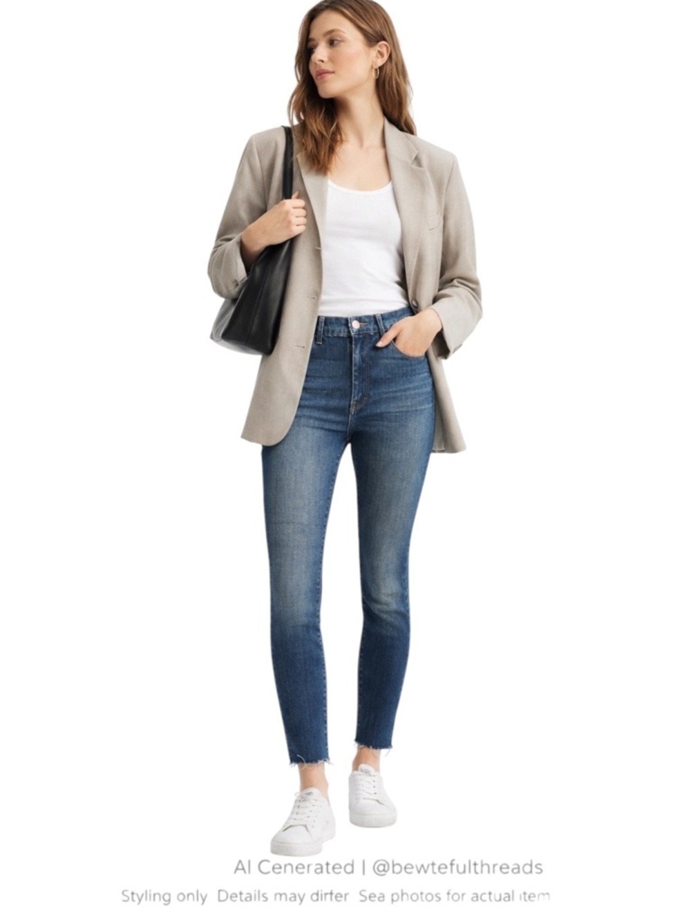 MOTHER High Rise Skinny Ankle Fray Jeans Blue Minimalist Off Duty 28